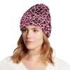 Cheetah Pink Pattern Print Design 01 Unisex Beanie