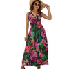 Hibiscus Hawaiian Design Print Pattern Sleeveless Long Dress