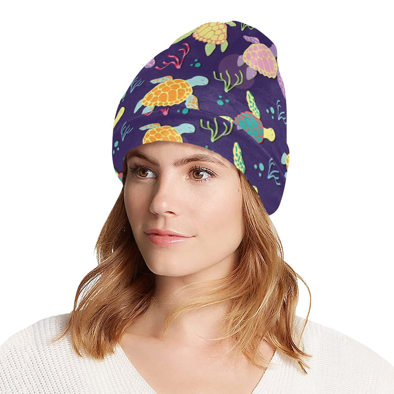 Sea Turtle Color Smile Unisex Beanie