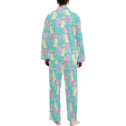 Rabbit Pattern Print Design RB05 Men's Long Sleeve Pajama Set