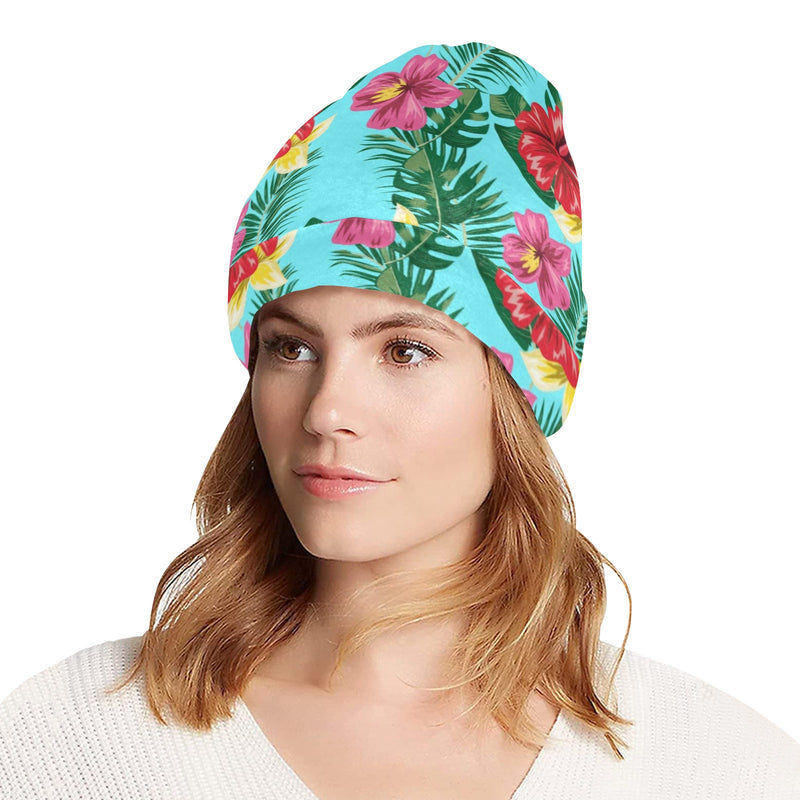 Hibiscus Hawaiian Flower Unisex Beanie