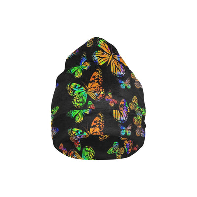 Butterfly Neon Color Print Pattern Unisex Beanie