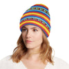 Mexican Blanket ZigZag Print Pattern Unisex Beanie