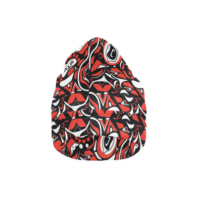 Native North American Themed Print Unisex Beanie