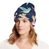 Hummingbird Cute Pattern Print Design 01 Unisex Beanie