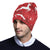 Reindeer Red Pattern Print Design 01 Unisex Beanie