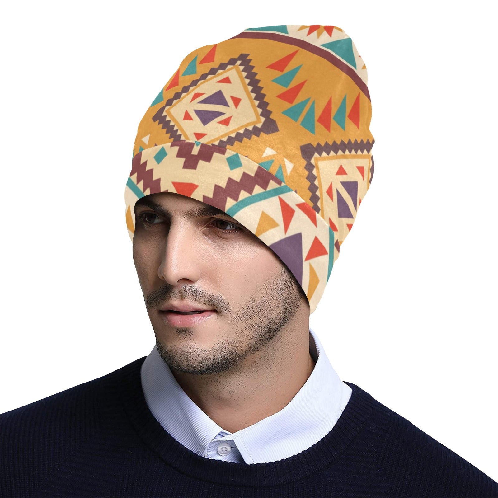 Navajo Pattern Print Design A01 Unisex Beanie