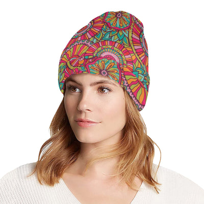 Boho Pattern Print Design 01 Unisex Beanie