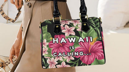 Hawaii is Calling Hibiscus Shoulder Handbag