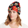 Red Hibiscus Pattern Print Design HB022 Unisex Beanie