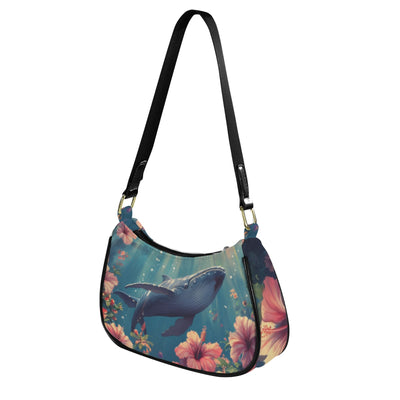 Whale Swimming Through Underwater Tropical Paradise Women's Shoulder Bag