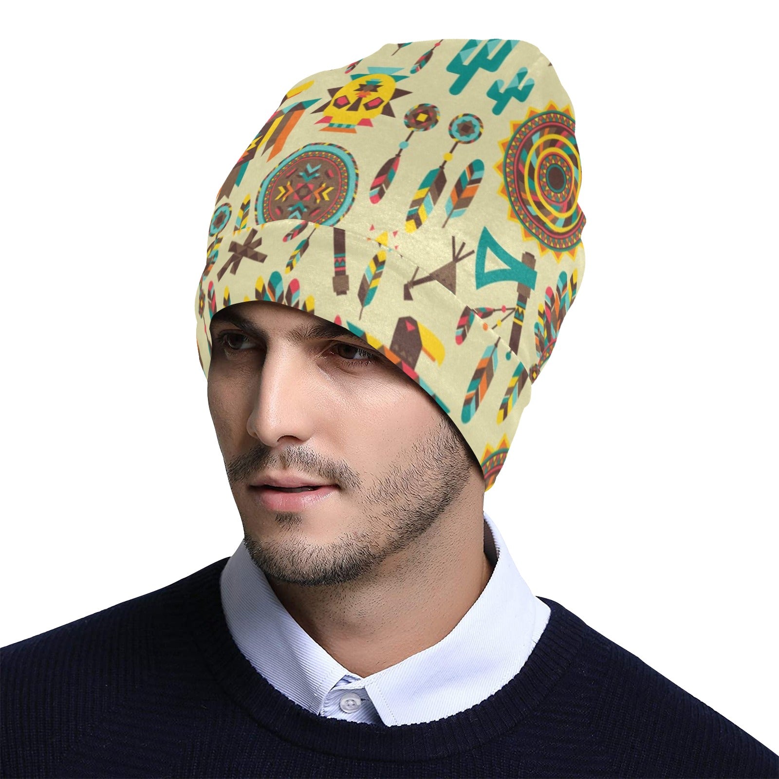 Tribal indians native american aztec Unisex Beanie