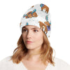 Moose Cute Pattern Print Design 01 Unisex Beanie