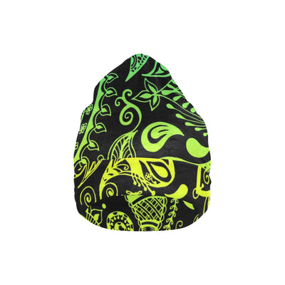 Paisley Green Design Print Unisex Beanie