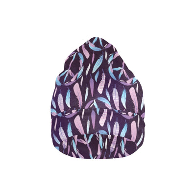 Peace Sign Feather Design Print Unisex Beanie