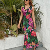 Hibiscus Hawaiian Design Print Pattern Sleeveless Long Dress