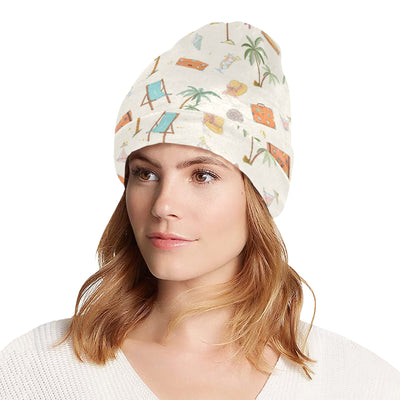 Beach Themed Pattern Print Design 05 Unisex Beanie