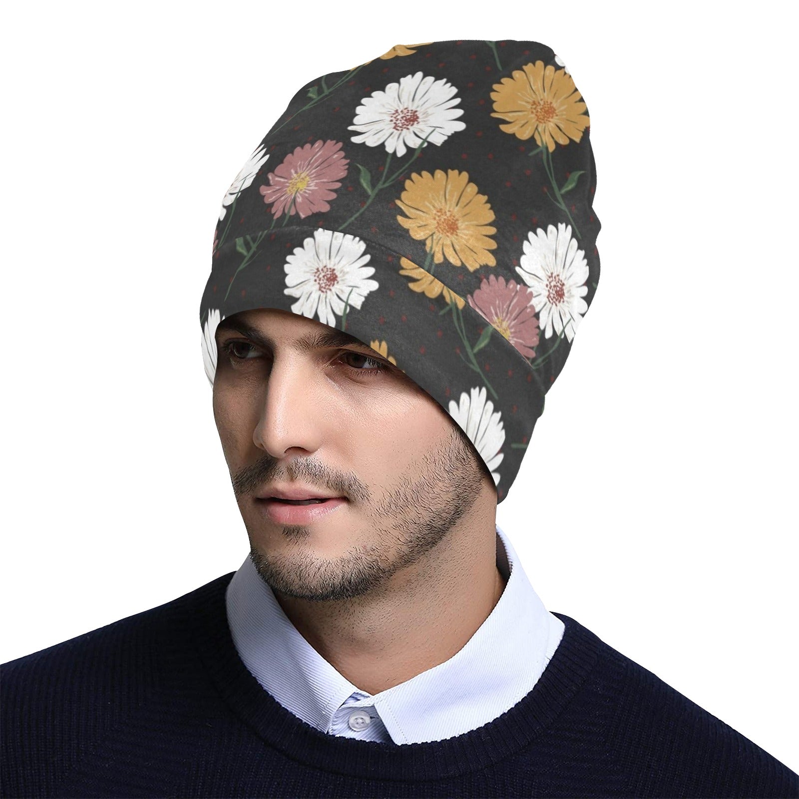 Daisy Pattern Print Design DS04 Unisex Beanie