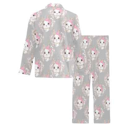 Rabbit Pattern Print Design RB07 Men's Long Sleeve Pajama Set