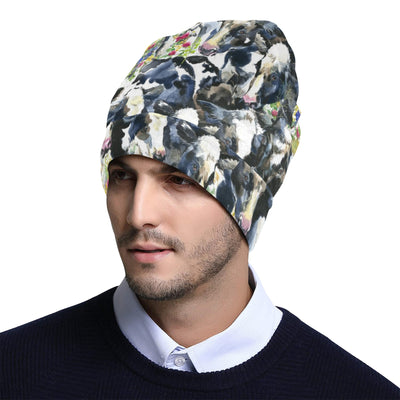 Cow Watercolor Print Pattern Unisex Beanie