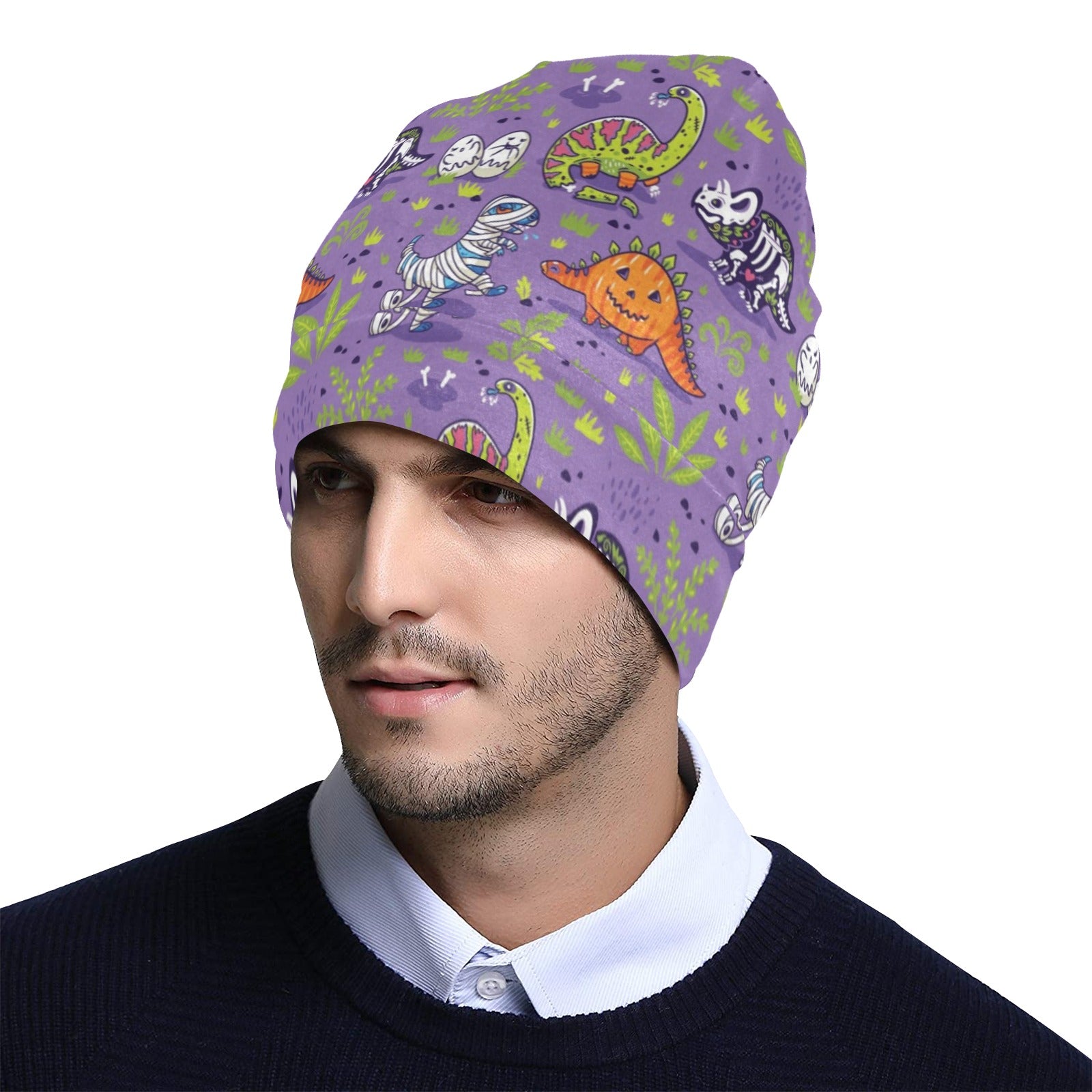 Zombie Dinosaur Print Design LKS302 Unisex Beanie