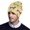 Dachshund Pattern Print Design 06 Unisex Beanie