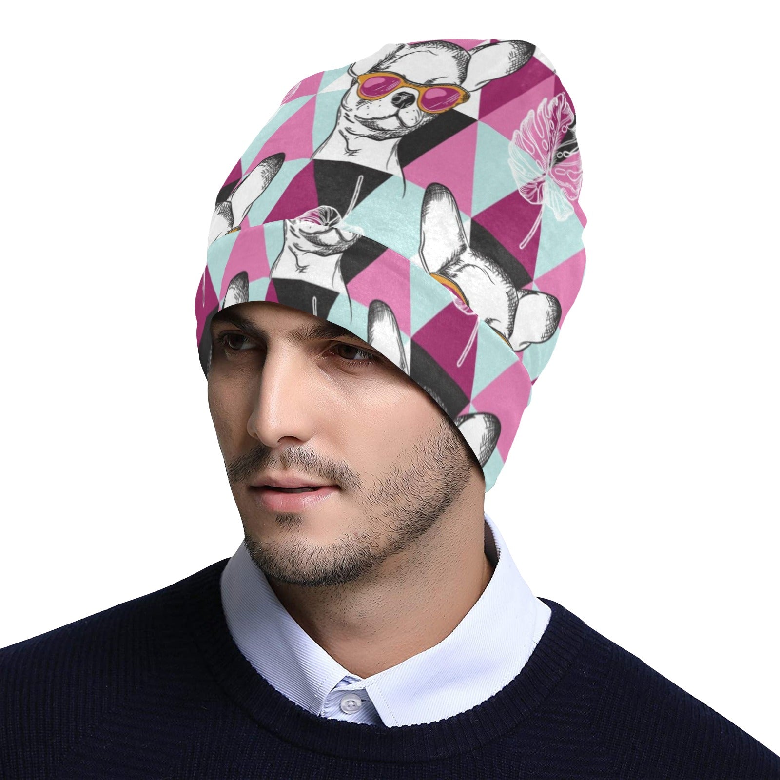 Chihuahua Cute Triangle Pattern Unisex Beanie