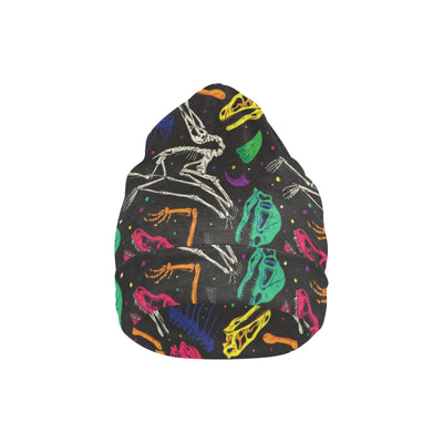 Dinosaur Skull Color Print Pattern Unisex Beanie