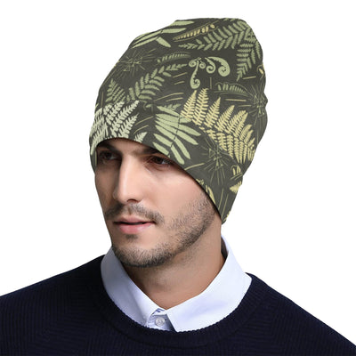 Fern Leave Green Print Pattern Unisex Beanie