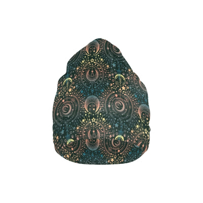 Sun Moon Print Design LKS307 Unisex Beanie