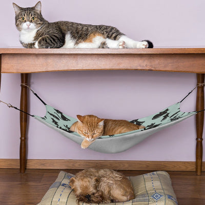 Black Cat Pattern Print Design 04 Pet Hammock