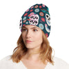 Sugar Skull Print Design LKS308 Unisex Beanie