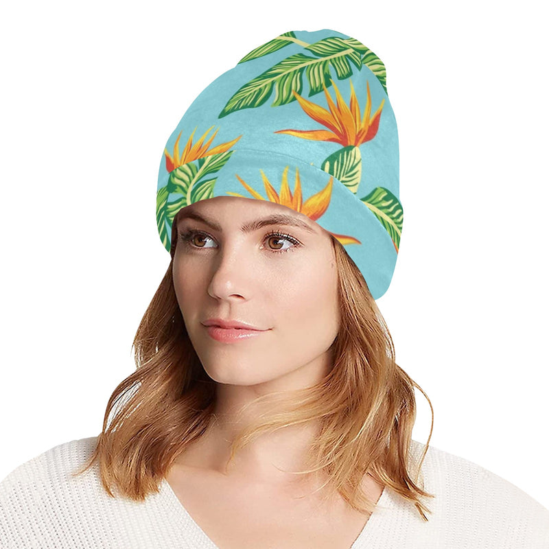 Bird Of Paradise Pattern Print Design BOP04 Unisex Beanie