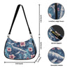 Whale Swimming Through Tropical Flowers Women's Shoulder Bag