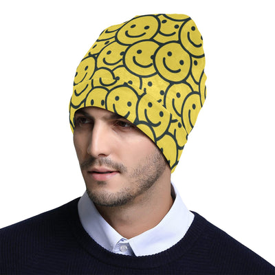 Smiley Face Emoji Print Design LKS302 Unisex Beanie