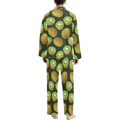 Kiwi Pattern Print Design KW04 Men's Long Sleeve Pajama Set