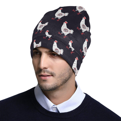 Chicken Pattern Print Design 03 Unisex Beanie