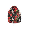 Red Rose Skull Design Print Unisex Beanie