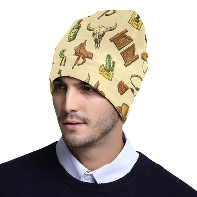 Cowboy Pattern Print Design 04 Unisex Beanie