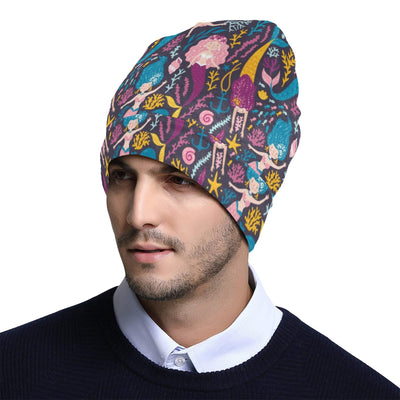 Mermaid Pattern Print Design 08 Unisex Beanie