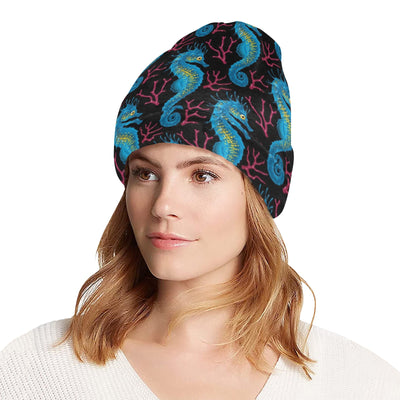 SeaHorse Print Design LKS401 Unisex Beanie