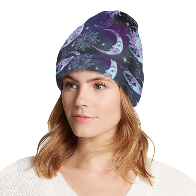 Sun Moon Print Design LKS303 Unisex Beanie