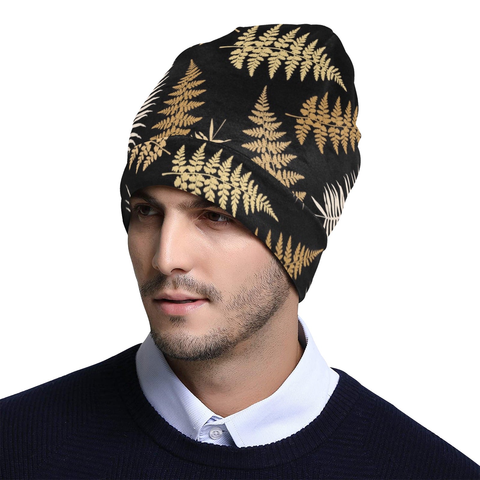 Fern Leave Bright Print Pattern Unisex Beanie