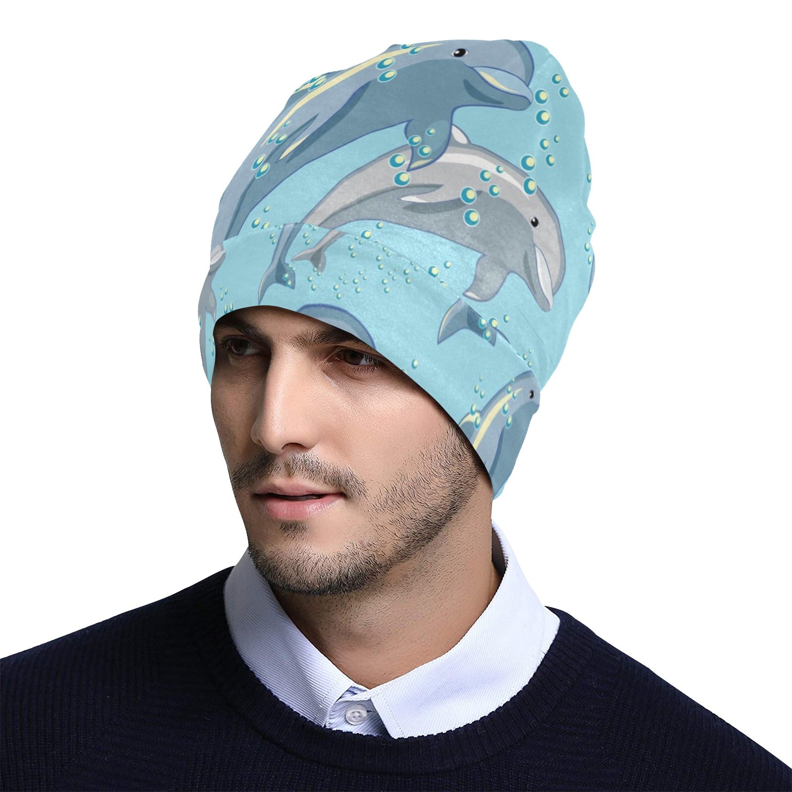 Dolphin Print Pattern Unisex Beanie