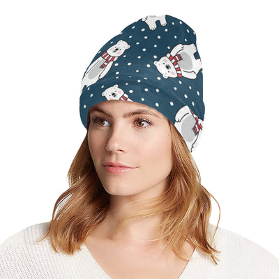 Polar Bear Pattern Print Design PB05 Unisex Beanie