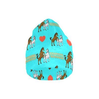 Horse Couple Love Print Design LKS309 Unisex Beanie