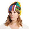 Kente Pattern Print Design 03 Unisex Beanie