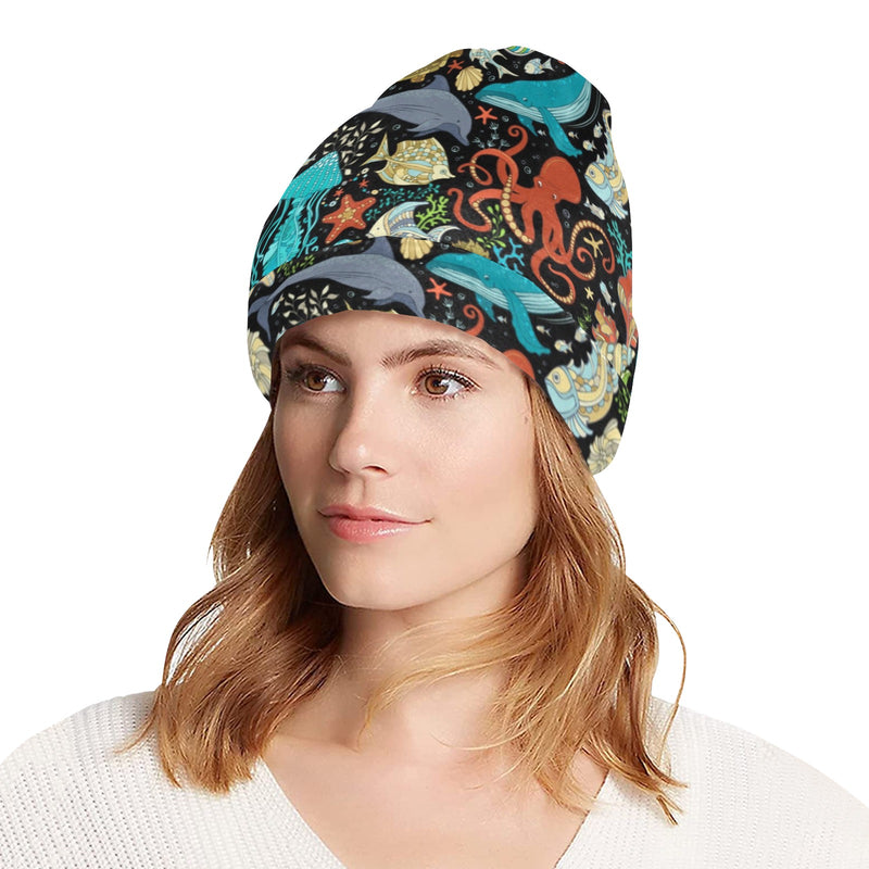 Underwater Animal Print Design LKS301 Unisex Beanie