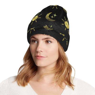 Sun Moon Print Design LKS304 Unisex Beanie