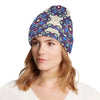 lotus Boho Pattern Print Design LO08 Unisex Beanie